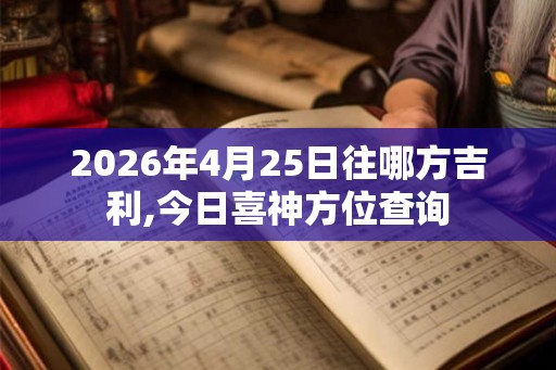 2026年4月25日往哪方吉利,今日喜神方位查询