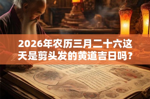 2026年农历三月二十六这天是剪头发的黄道吉日吗？