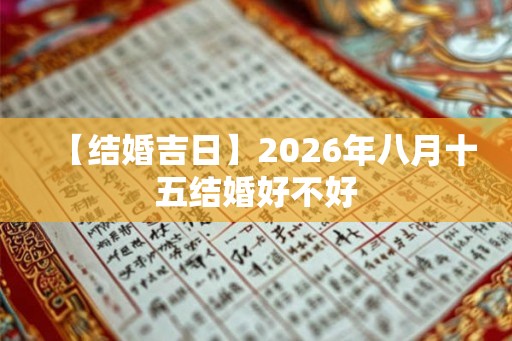 【结婚吉日】2026年八月十五结婚好不好
