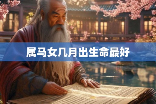 属马女几月出生命最好