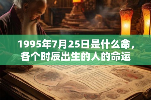 1995年7月25日是什么命,各个时辰出生的人的命运 1995年7月25日是什么命,各个时辰出生的人的命运