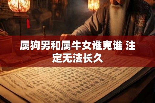 属狗男和属牛女谁克谁 注定无法长久