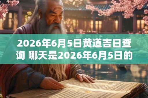 2026年6月5日黄道吉日查询 哪天是2026年6月5日的黄道吉日