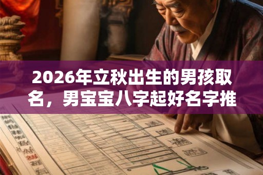 2026年立秋出生的男孩取名，男宝宝八字起好名字推荐