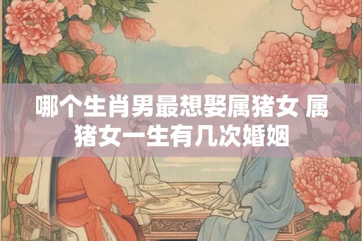 哪个生肖男最想娶属猪女 属猪女一生有几次婚姻 哪个生肖男最想娶属猪女 属猪女一生有几次婚姻