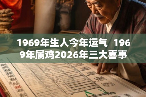 1969年生人今年运气  1969年属鸡2026年三大喜事