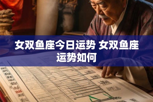 女双鱼座今日运势 女双鱼座运势如何