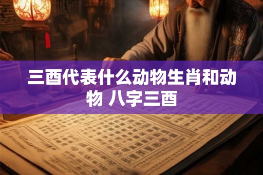 三酉代表什么动物生肖和动物 八字三酉