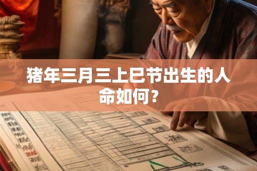猪年三月三上巳节出生的人命如何？