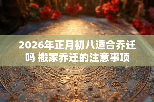 2026年正月初八适合乔迁吗 搬家乔迁的注意事项
