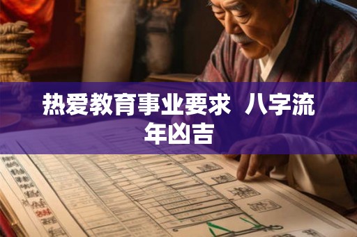 热爱教育事业要求  八字流年凶吉