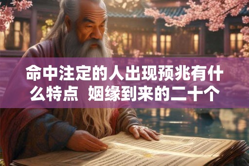 命中注定的人出现预兆有什么特点  姻缘到来的二十个预兆