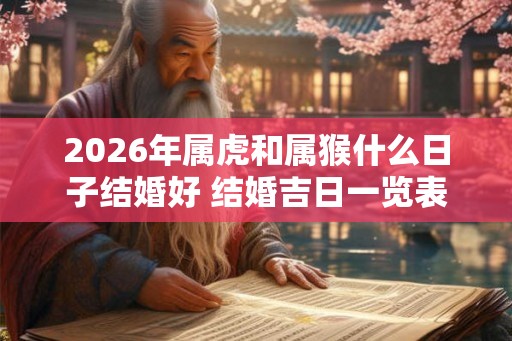 2026年属虎和属猴什么日子结婚好 结婚吉日一览表