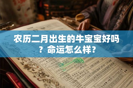 农历二月出生的牛宝宝好吗?命运怎么样? 农历二月出生的牛宝宝好吗?命运怎么样?