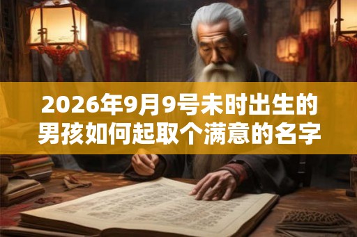 2026年9月9号未时出生的男孩如何起取个满意的名字，五行属什么