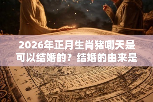 2026年正月生肖猪哪天是可以结婚的？结婚的由来是什么？