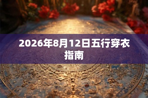 2026年8月12日五行穿衣指南