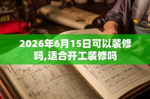 2026年6月15日可以装修吗,适合开工装修吗