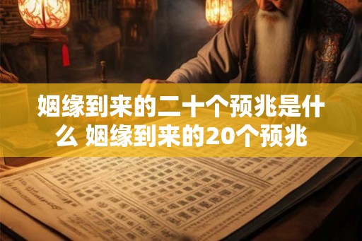 姻缘到来的二十个预兆是什么 姻缘到来的20个预兆