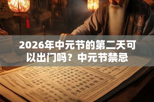 2026年中元节的第二天可以出门吗？中元节禁忌