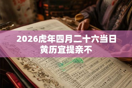 2026虎年四月二十六当日黄历宜提亲不 2026虎年四月二十六当日黄历宜提亲不