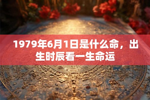 1979年6月1日是什么命，出生时辰看一生命运