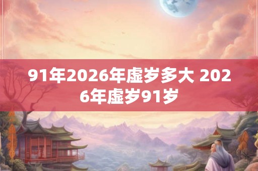 91年2026年虚岁多大 2026年虚岁91岁