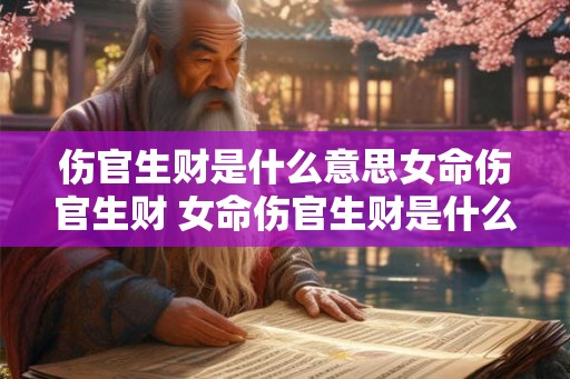 伤官生财是什么意思女命伤官生财 女命伤官生财是什么