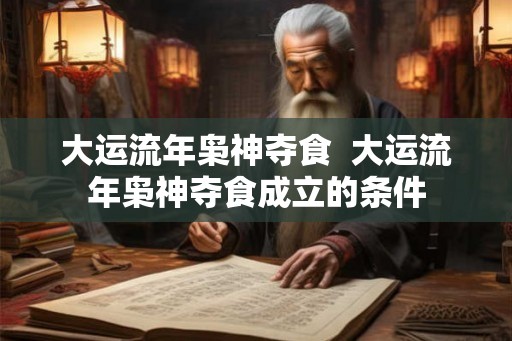 大运流年枭神夺食  大运流年枭神夺食成立的条件