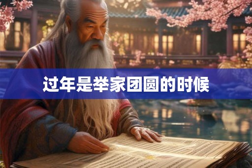 过年是举家团圆的时候
