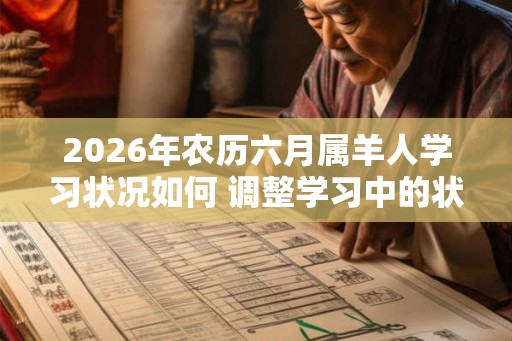 2026年农历六月属羊人学习状况如何 调整学习中的状态
