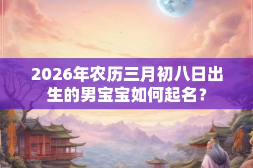 2026年农历三月初八日出生的男宝宝如何起名? 2026年农历三月初八日出生的男宝宝如何起名?
