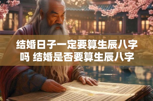结婚日子一定要算生辰八字吗 结婚是否要算生辰八字