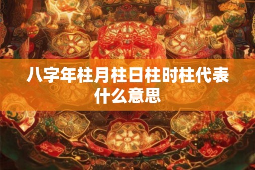八字年柱月柱日柱时柱代表什么意思