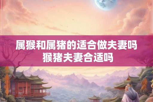 属猴和属猪的适合做夫妻吗 猴猪夫妻合适吗 属猴和属猪的适合做夫妻吗 猴猪夫妻合适吗