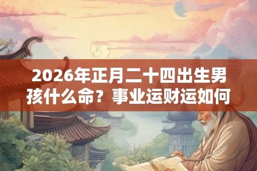 2026年正月二十四出生男孩什么命？事业运财运如何？