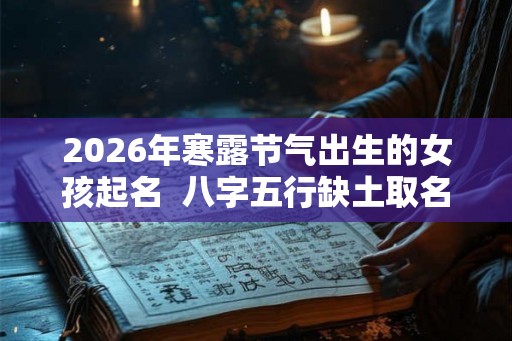 2026年寒露节气出生的女孩起名  八字五行缺土取名
