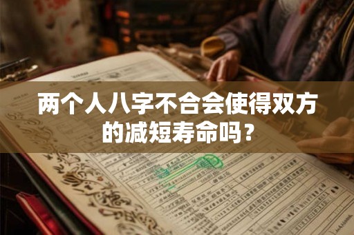 两个人八字不合会使得双方的减短寿命吗？