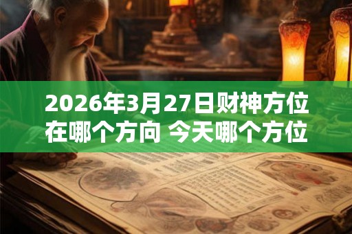 2026年3月27日财神方位在哪个方向 今天哪个方位财运好