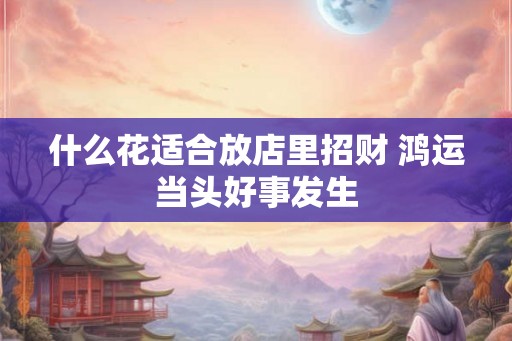 什么花适合放店里招财 鸿运当头好事发生