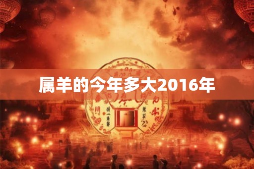属羊的今年多大2016年