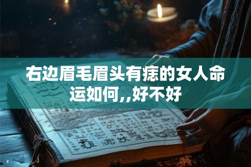 右边眉毛眉头有痣的女人命运如何,,好不好