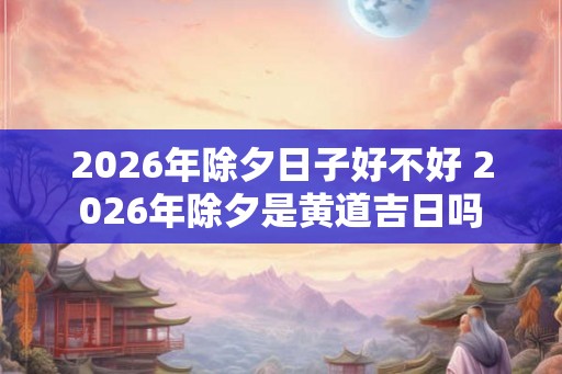 2026年除夕日子好不好 2026年除夕是黄道吉日吗