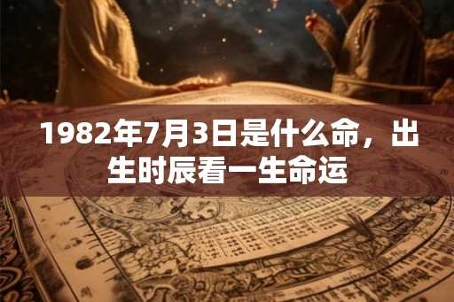 1982年7月3日是什么命，出生时辰看一生命运