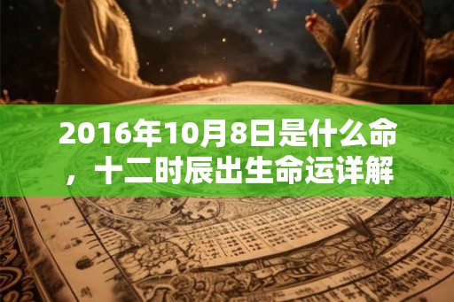 2016年10月8日是什么命，十二时辰出生命运详解