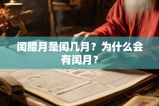 闰腊月是闰几月？为什么会有闰月？