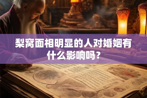梨窝面相明显的人对婚姻有什么影响吗？
