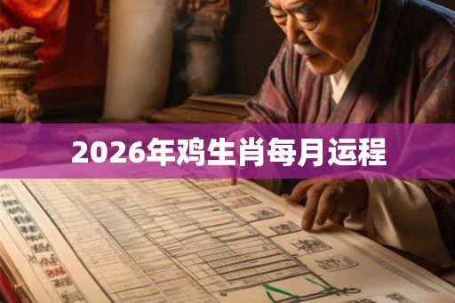 2026年鸡生肖每月运程 2026年鸡生肖每月运程