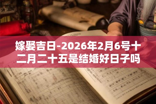 嫁娶吉日-2026年2月6号十二月二十五是结婚好日子吗