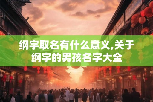 纲字取名有什么意义,关于纲字的男孩名字大全